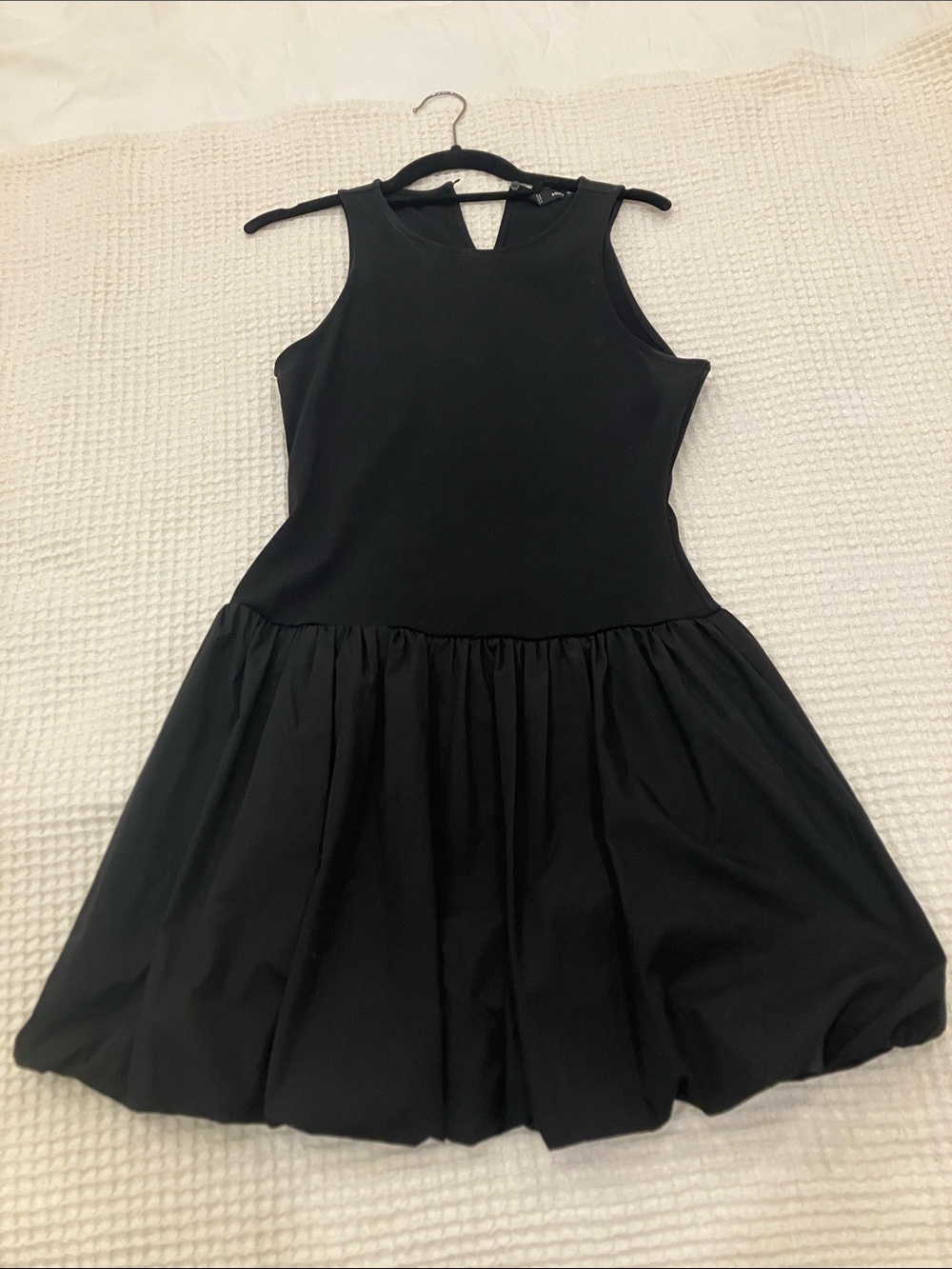 Mango Black Sleeveless Bubble Dress